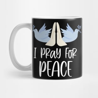 Pray For Peace Dove Praying Hands Mug